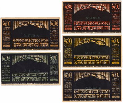 купить Германия (Саксония: Фрейбург (Унструт)) набор из 5 нотгельдов 1921 (390.1/В1)