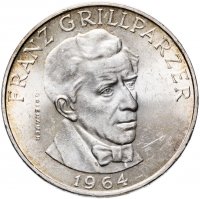 купить Австрия 25 шиллингов (shillings) 1964 "Франц Грильпарцер"