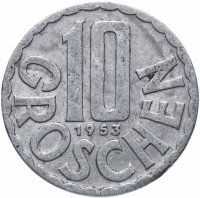 Купить Австрия 10 грошей (groschen) 1951-2001, случайная дата