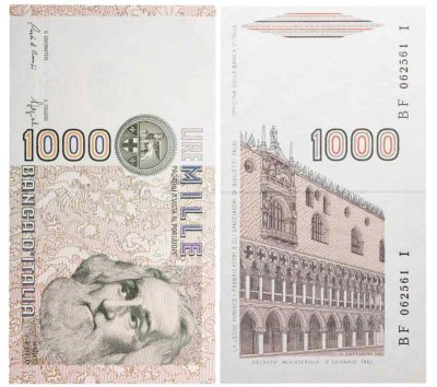 купить Италия 1000 лир 1982 года