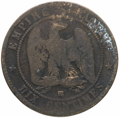 купить Франция 10 сантимов 1862 (ВВ)