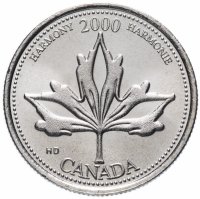 Купить Канада 25 центов (cents) 2000 "Миллениум - Гармония"