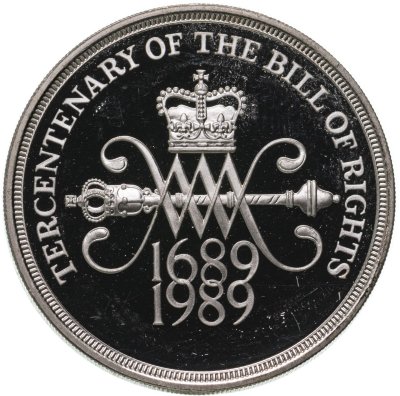купить Великобритания 2 фунта (pounds) 1989 300 лет "Биллю о правах" Англии