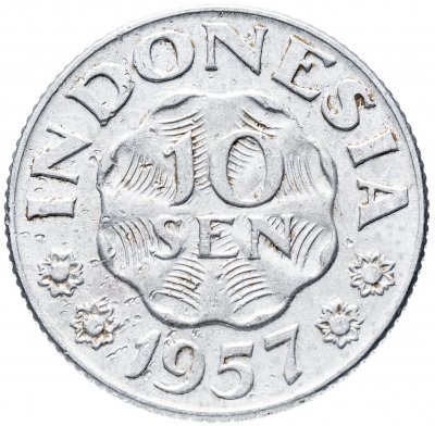 купить Индонезия 10 сенов (sen) 1957