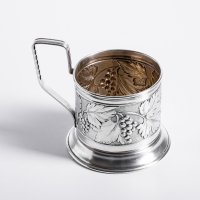 купить Подстаканник "Виноградная лоза", серебро 875 пр., артель «Красный кустарь», СССР, 1930-1955 гг.