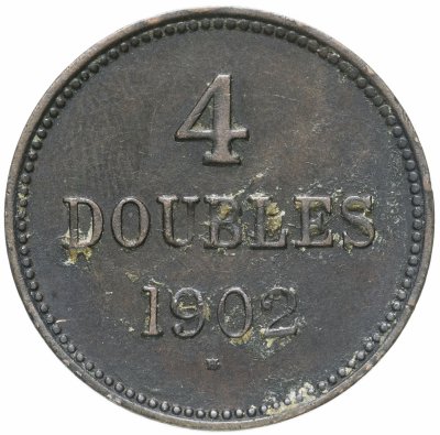 купить Гернси 4 дубля (doubles) 1902