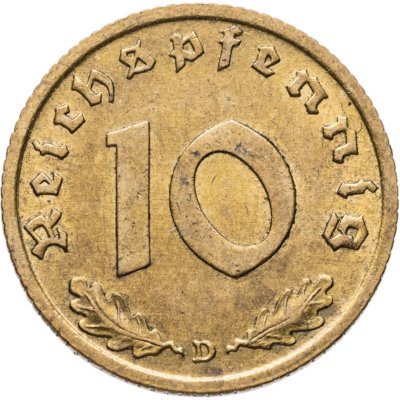 купить Германия (Третий рейх) 10 рейхспфеннигов (reichspfennig) 1939 D