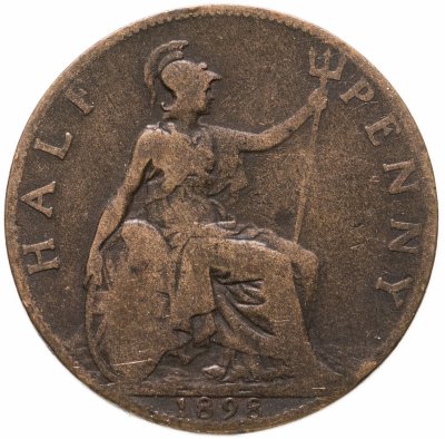 купить Великобритания 1/2 пенни (penny) 1898