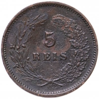 купить Португалия 5 рейс (reis) 1892