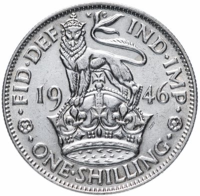 купить Великобритания 1 шиллинг (shilling) 1946 Английский шиллинг - лев, стоящий на короне