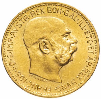 купить Австрия 20 крон (corona) 1915 рестрайк
