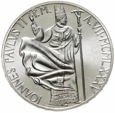 купить Ватикан 1000 лир (lire) 1985 "7-й год правления Иоанна Павла II"