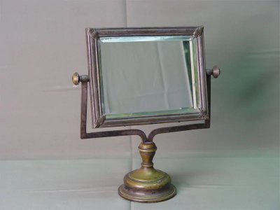купить Зеркало настольное, латунь, серебрение, Польша, 1890-1920 гг.