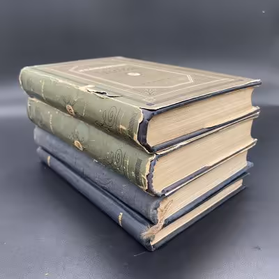 купить М.Ю.Лермонтов "Полное собрание сочинений" Том 1-4, бумага, печать, коленкор, теснение, суперобложка, Издательство «Academia», СССР, 1936 г.