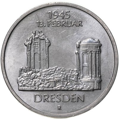 купить Германия (ГДР) 5 марок 1985 "40 лет со дня разрушения Дрездена, Фрауэнкирхе"