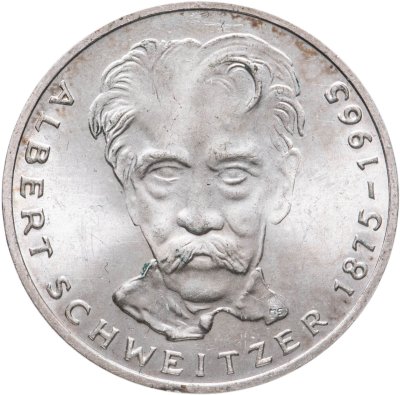 купить Германия 5 марок (deutsche mark) 1975 100 лет со дня рождения Альберта Швейцера