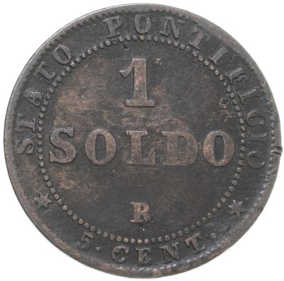 купить Папская область 1 сольдо (soldo) 1867