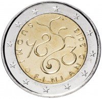 купить Финляндия 2 евро 2013 "150 лет парламенту"