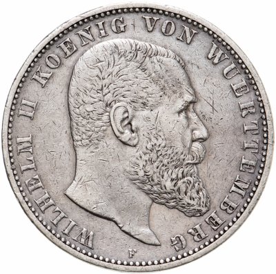 купить Германская империя, Вюртемберг 5 марок (mark) 1902 F