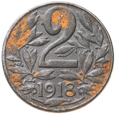 купить Австро-Венгрия 2 геллера (heller) 1918, монета для Австрии