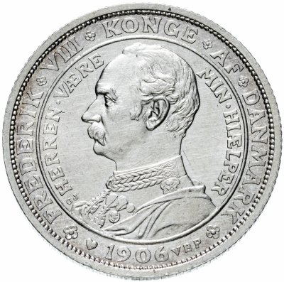 купить Дания 2 кроны (kroner) 1906 "Смерть Кристиана IX и вступление на престол Фредерика VIII"