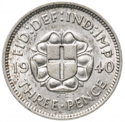 купить Великобритания 3 пенса (pence) 1940