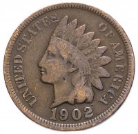 Купить США 1 цент (cent) 1902 Indian Head Cent