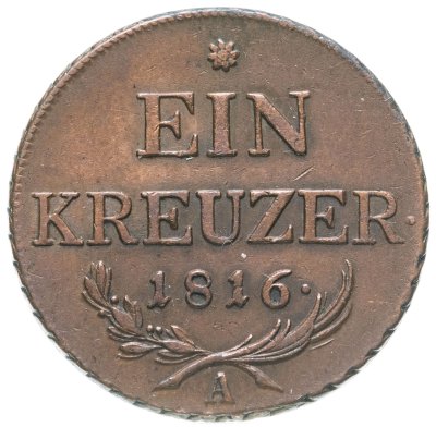 купить Австрия 1 крейцер (kreuzer) 1816 A