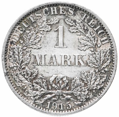 купить Германская Империя 1 марка 1915 А знак монетного двора: "A" - Берлин