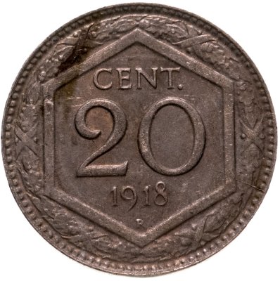 купить Италия 20 чентезимо (centesimi) 1918