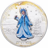 купить Науру 10 долларов 2008 "Новый год - Снегурочка"