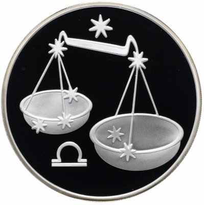 купить 3 рубля 2003 ММД Proof "Весы - Знак Зодиака"