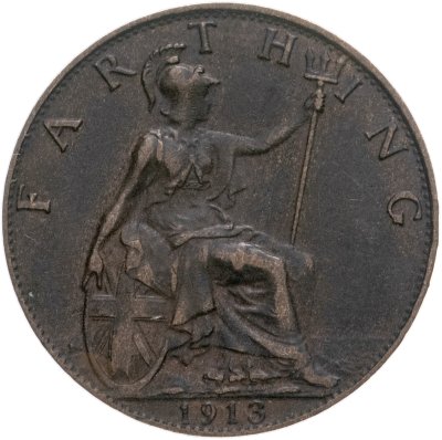 купить Великобритания 1 фартинг (farthing) 1913