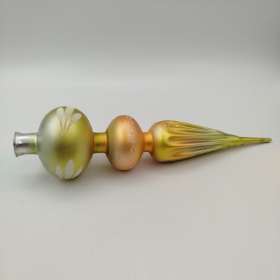 купить Игрушка елочная "Пика" (навершие/наконечник на елку), стекло, роспись, СССР, 1960-1980 гг.