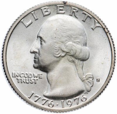 купить США 25 центов (квотер, 1/4 доллара, quarter dollar) 1976 "200 лет независимости США (барабанщик)" "S"