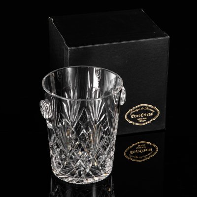 купить Ведро для льда и шампанского, в коробке, с сертификатом, Etzel Cristal de Lorraine, хрусталь, алмазная грань, Франция, 1950-1980 гг.