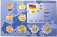 Купить Германия набор монет евро 2002 (8 монет в буклете)