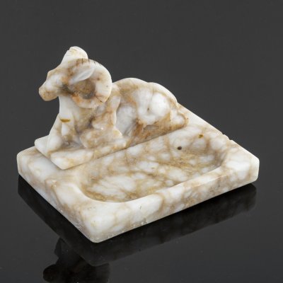 купить Визитница "Архар" (горный баран), мрамор, резьба, СССР, 1950-1960 гг.