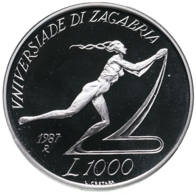 купить Сан-Марино 1000 лир (lire) 1987 Летняя Универсиада 1987, Загреб