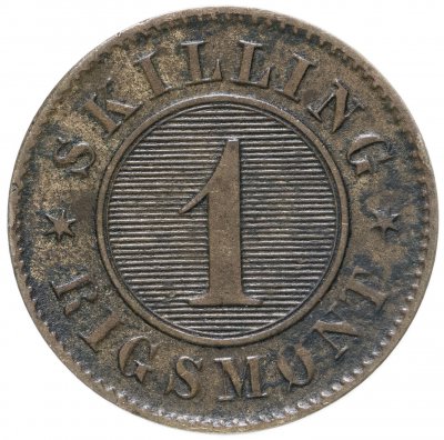 купить Дания 1 скиллинг 1867