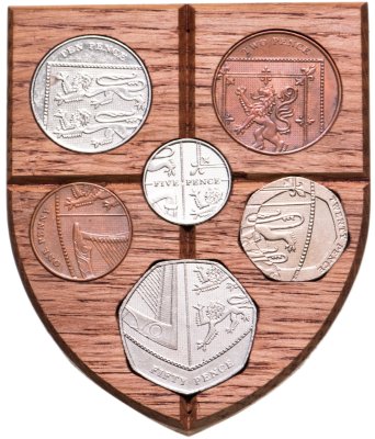 купить Великобритания набор монет 2008-2019 "Щит королевского герба" (6 монет)