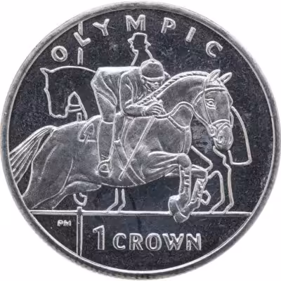 купить Остров Мэн 1 крона (crown) 2012 "XXX летние Олимпийские Игры, Лондон 2012 - Конный спорт"