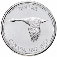 Купить Канада 1 dollar (доллар) 1967 "100 лет Конфедерации Канады"