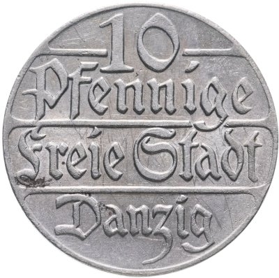 купить Германия, Данциг 10 пфеннигов (pfennig) 1923