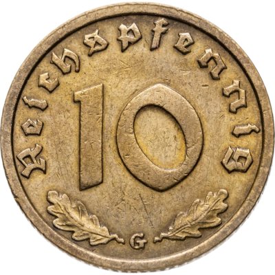 купить Германия (Третий рейх) 10 рейхспфеннигов (reichspfennig) 1938 G