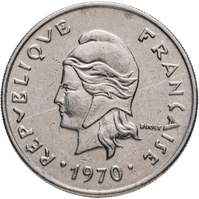 купить Новые Гебриды 20 франков (francs) 1970