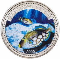 Купить Палау 1 доллар 2009 "Подводный мир - Вымирающие виды - Рыба type 1"