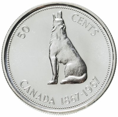 купить Канада 50 центов (cents) 1967 "100 лет Конфедерации Канады 1857-1957"