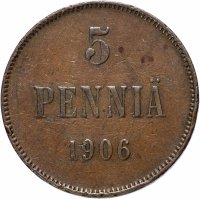 Купить 5 пенни (pennia) 1906