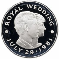 купить Остров Джерси 2 фунта (pounds) 1981 Свадьба Принца Чарльза и Леди Дианы